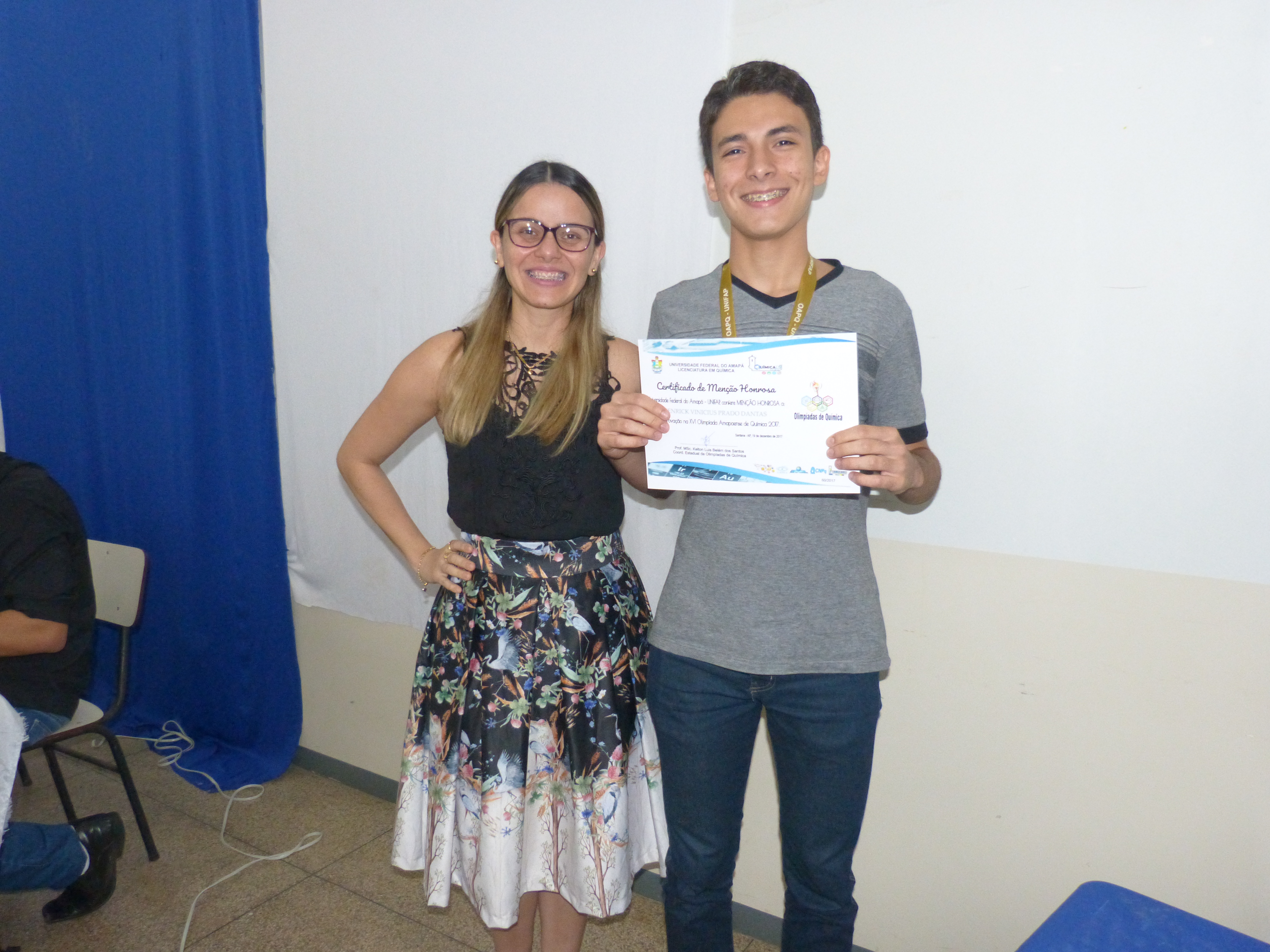 2017 - CERIMÔNIA DE PREMIAÇÃO DA XVI OLIMPÍADA AMAPAENSE DE QUÍMICA