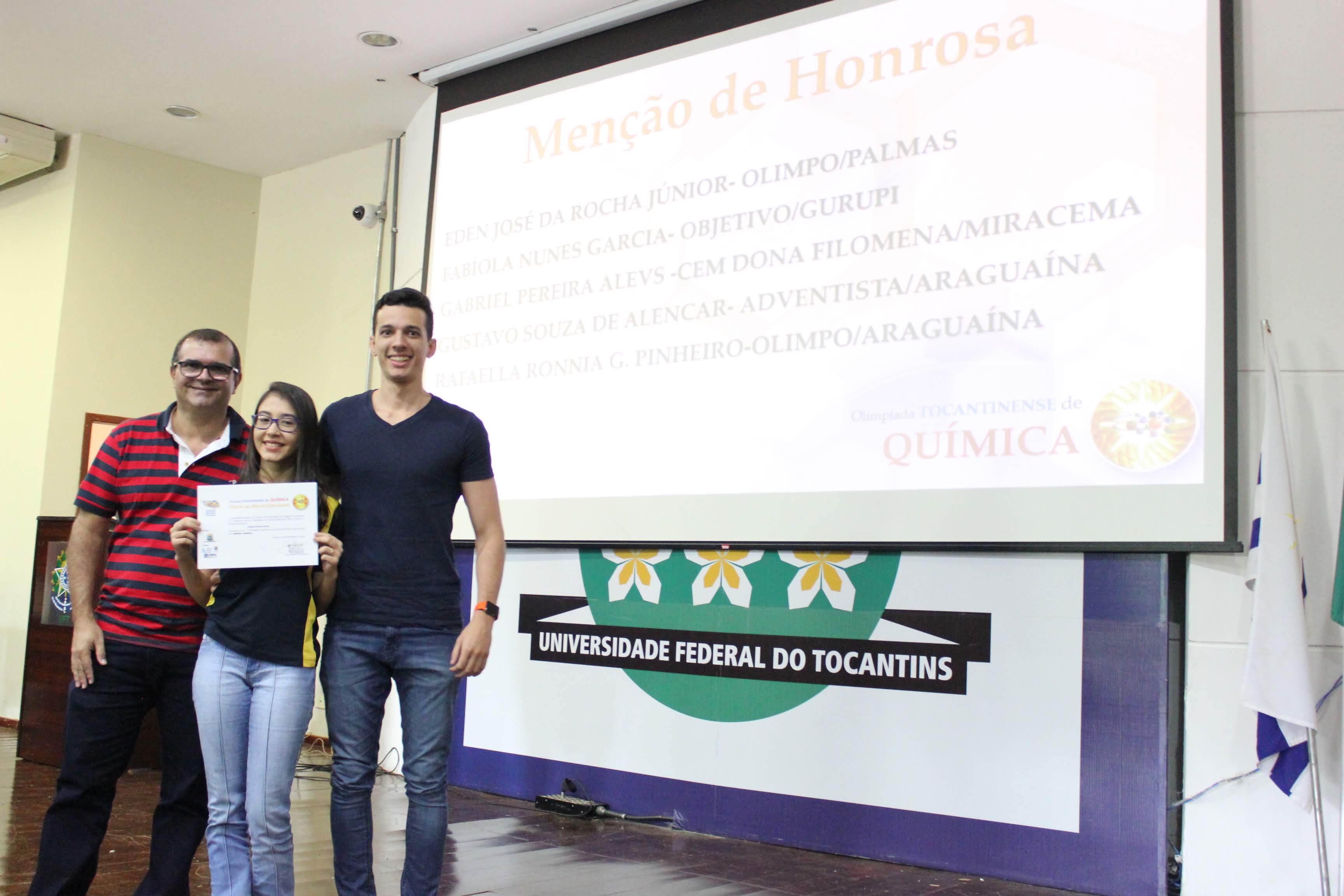 Solenidade 2018 de Premiação Olimpíada Tocantinense de Química 2018