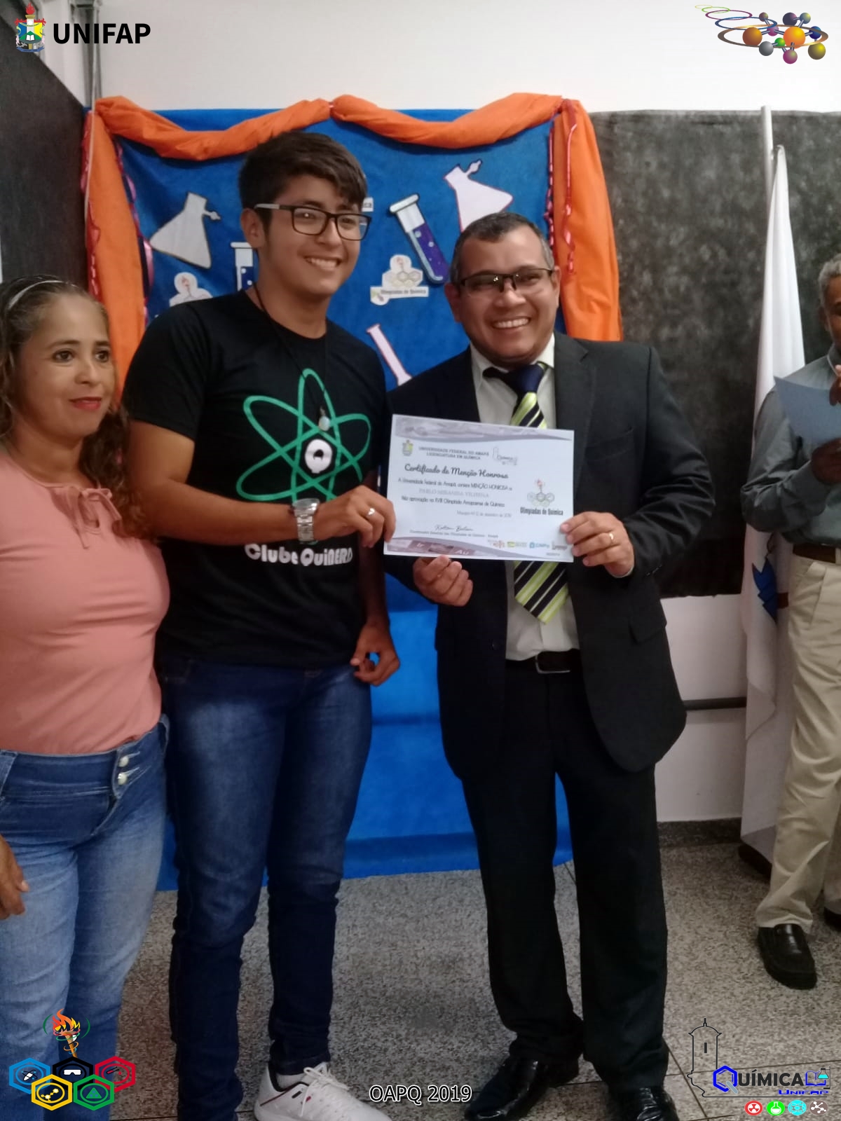 2019 - CERIMÔNIA DE PREMIAÇÃO DA XVIII OLIMPÍADA AMAPAENSE DE QUÍMICA