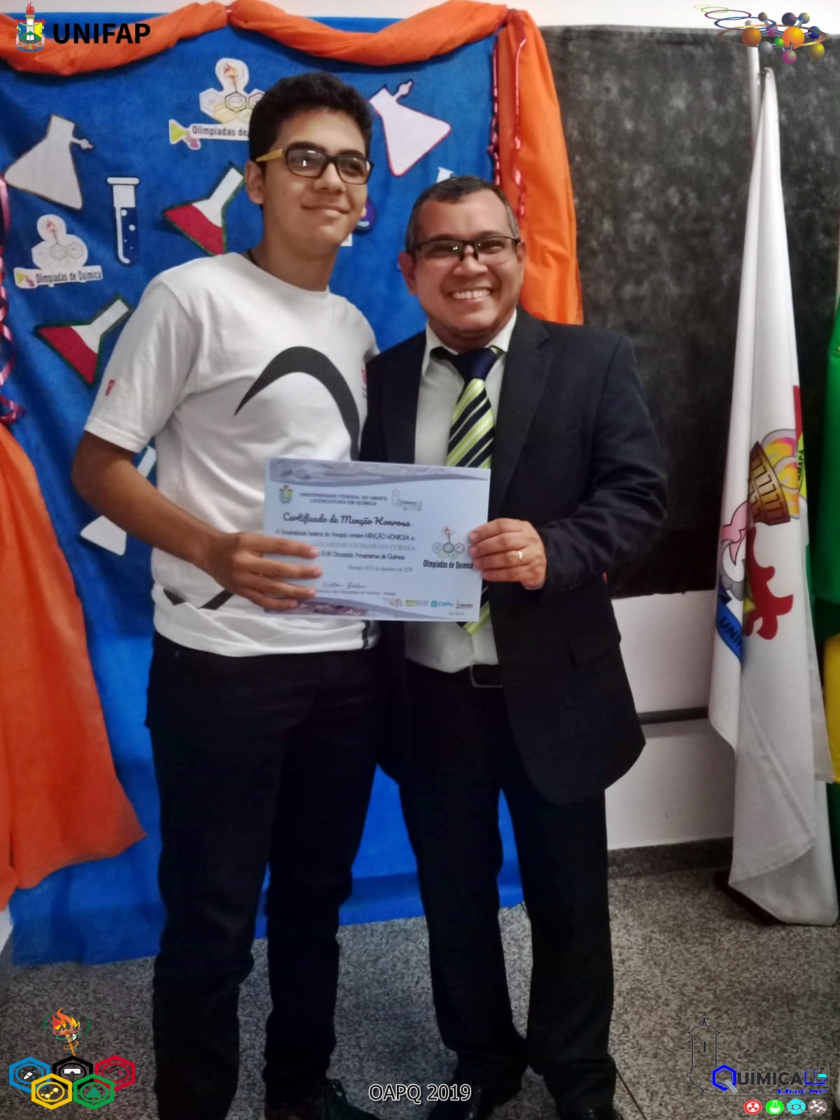 2019 - CERIMÔNIA DE PREMIAÇÃO DA XVIII OLIMPÍADA AMAPAENSE DE QUÍMICA