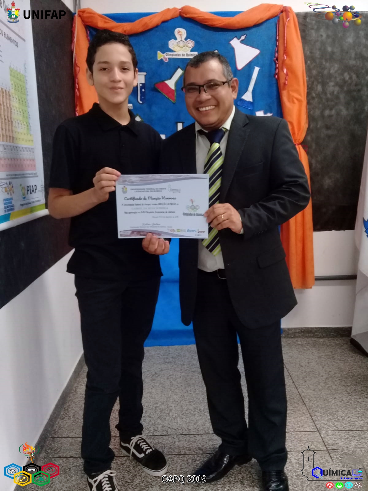 2019 - CERIMÔNIA DE PREMIAÇÃO DA XVIII OLIMPÍADA AMAPAENSE DE QUÍMICA