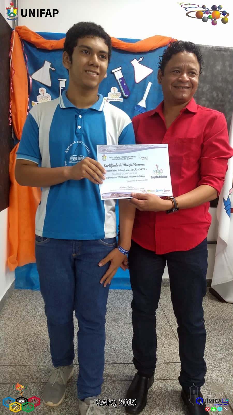 2019 - CERIMÔNIA DE PREMIAÇÃO DA XVIII OLIMPÍADA AMAPAENSE DE QUÍMICA