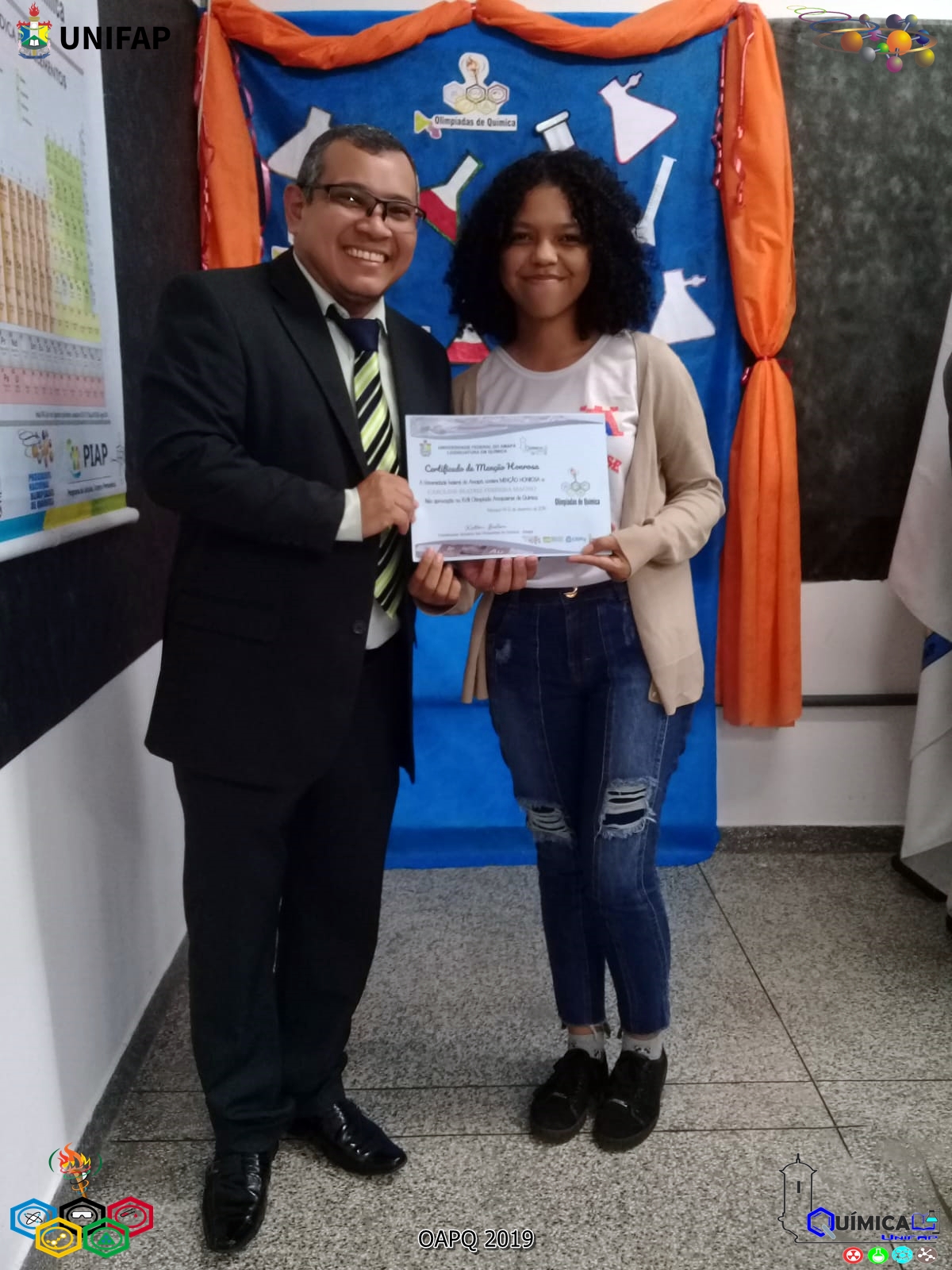 2019 - CERIMÔNIA DE PREMIAÇÃO DA XVIII OLIMPÍADA AMAPAENSE DE QUÍMICA