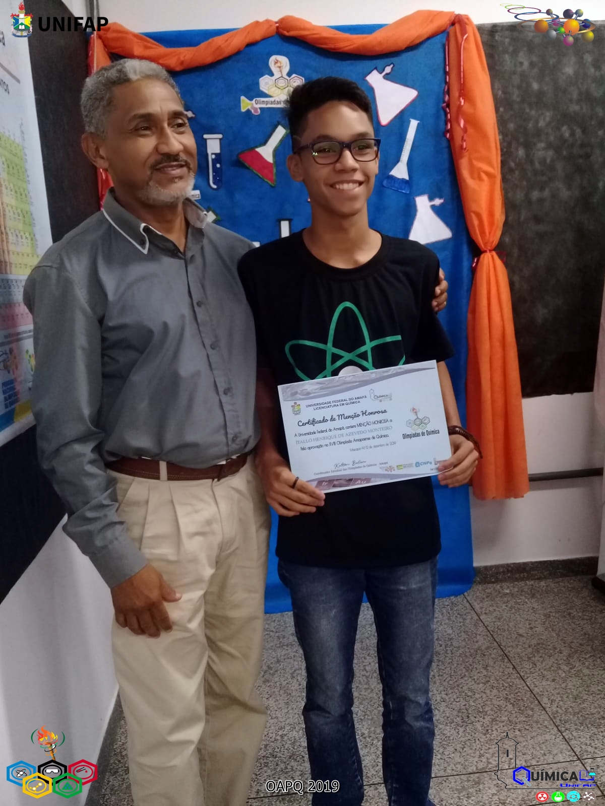 2019 - CERIMÔNIA DE PREMIAÇÃO DA XVIII OLIMPÍADA AMAPAENSE DE QUÍMICA