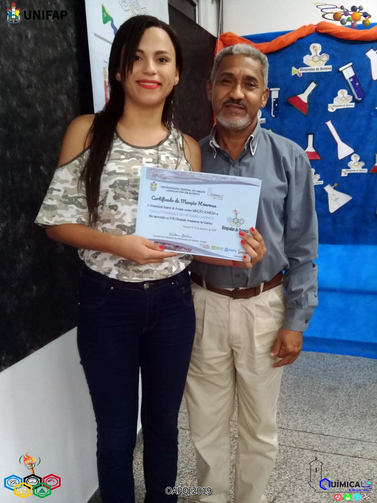 2019 - CERIMÔNIA DE PREMIAÇÃO DA XVIII OLIMPÍADA AMAPAENSE DE QUÍMICA