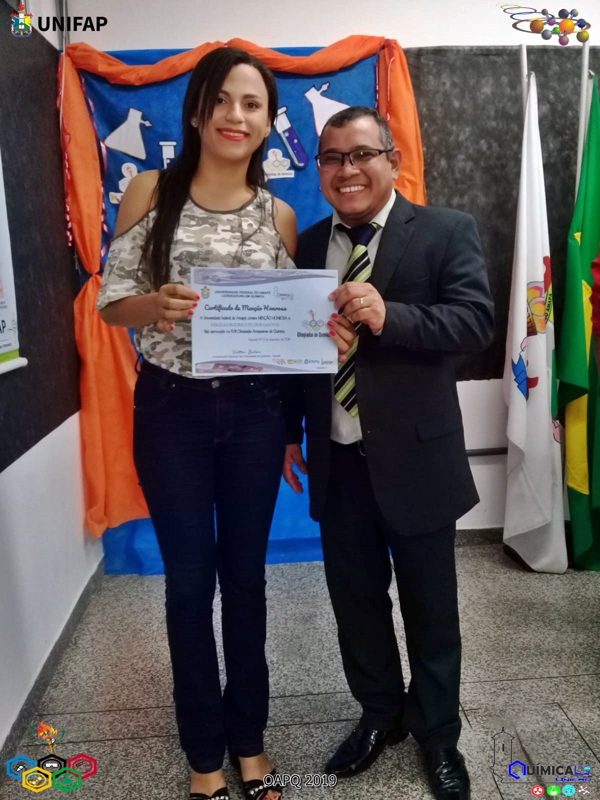 2019 - CERIMÔNIA DE PREMIAÇÃO DA XVIII OLIMPÍADA AMAPAENSE DE QUÍMICA
